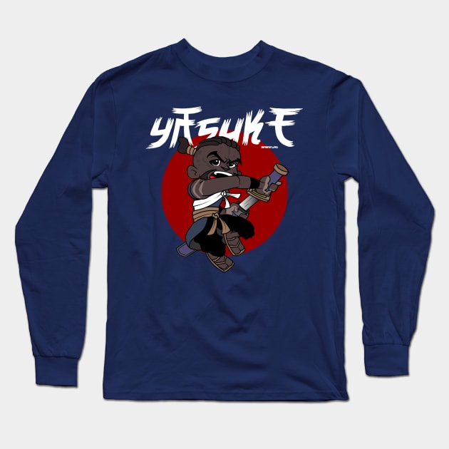 Black Samurai Long Sleeve T-Shirt by IamNinjaD